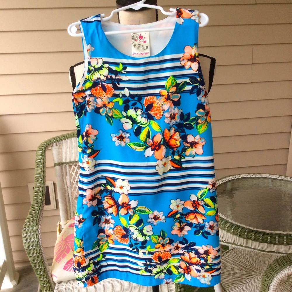 Jenna & Jessie Floral Shift Dress, Sz 8